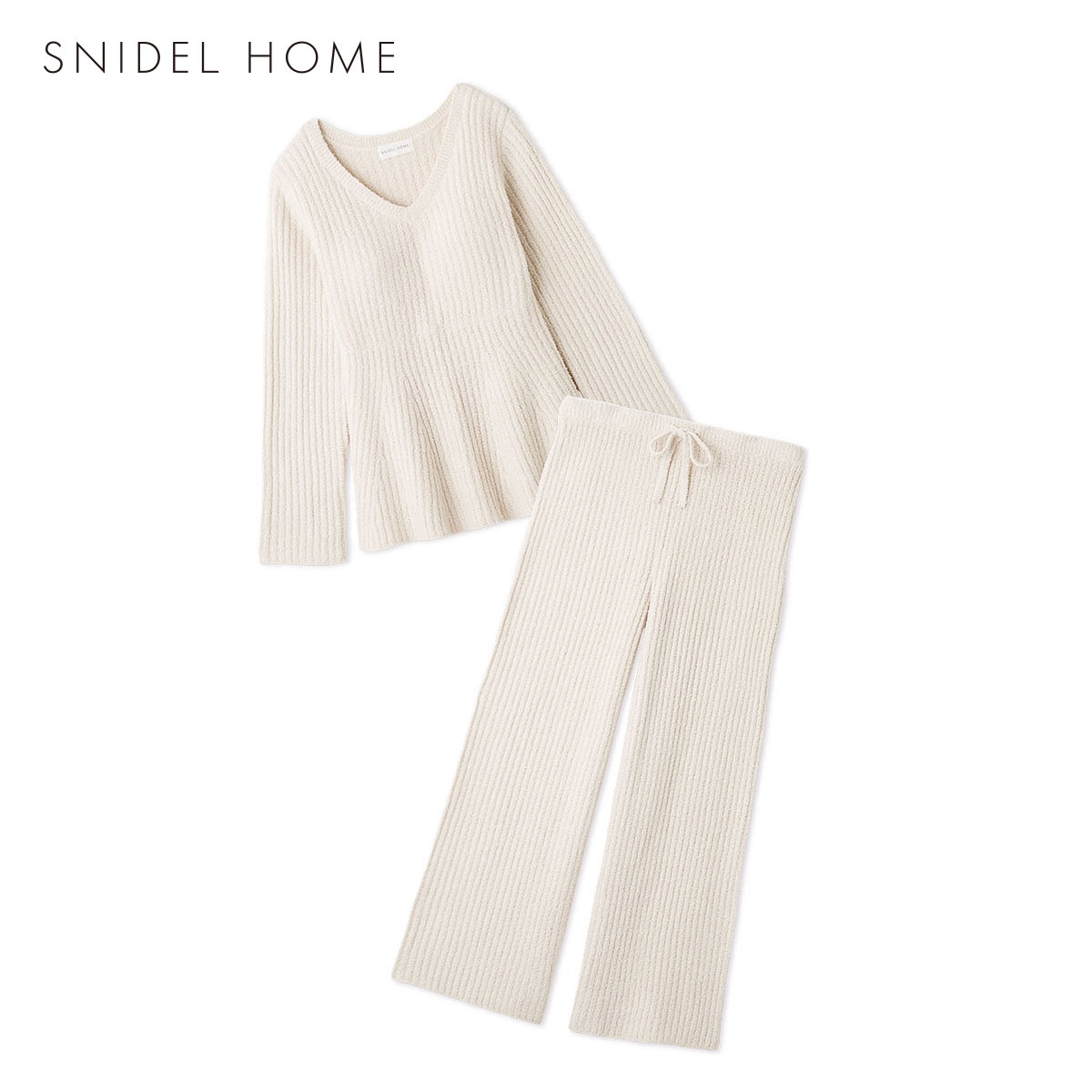 スナイデルホーム イフミック(R) ペプラムセットアップ パジャマ ルームウェア SNIDEL HOME(OW-オフホワイト-Free)