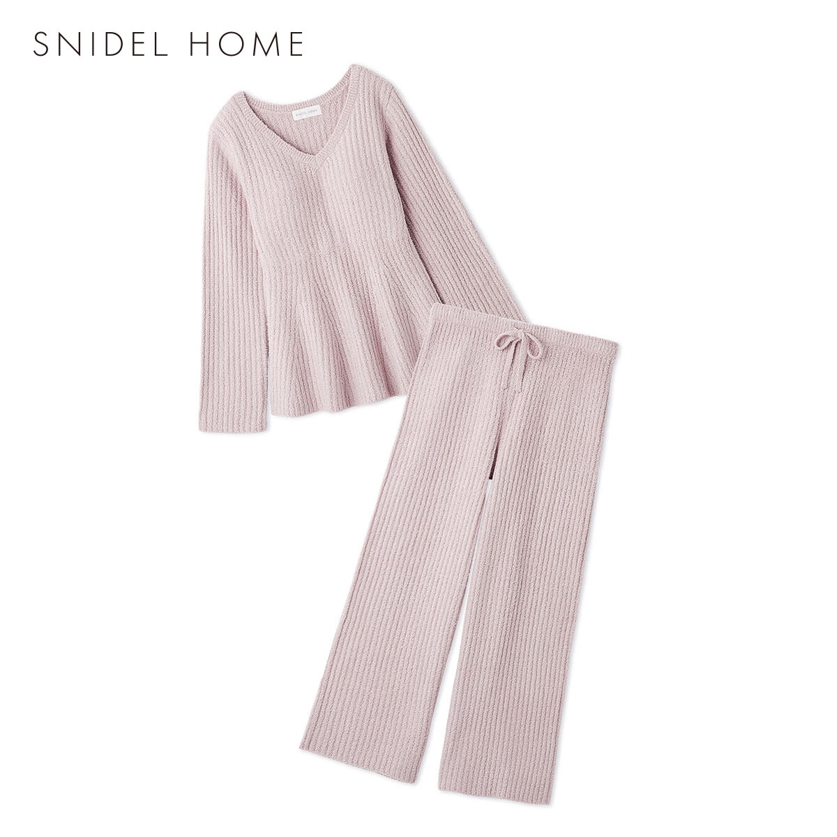 スナイデルホーム イフミック(R) ペプラムセットアップ パジャマ ルームウェア SNIDEL HOME(PI-ピンク-Free)