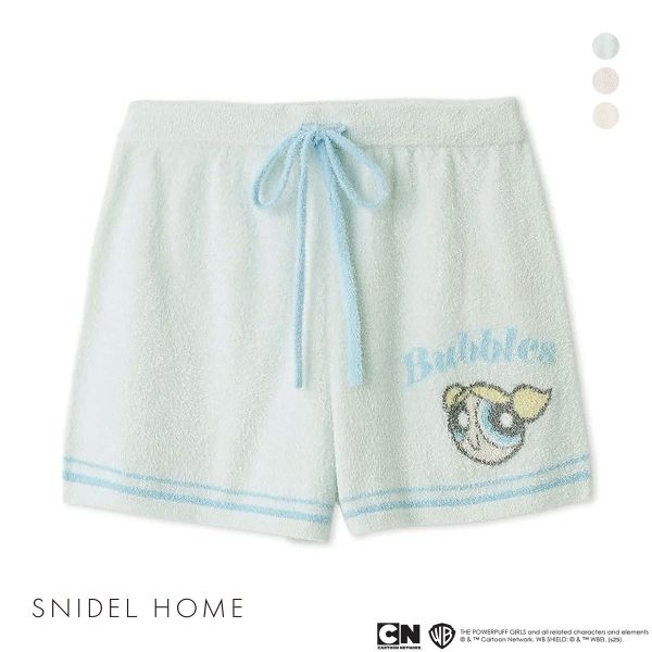 スナイデルホーム パワーパフ ガールズ ニットショートパンツ パジャマ ルームウェア The Powerpuff Girls SNIDEL HOME