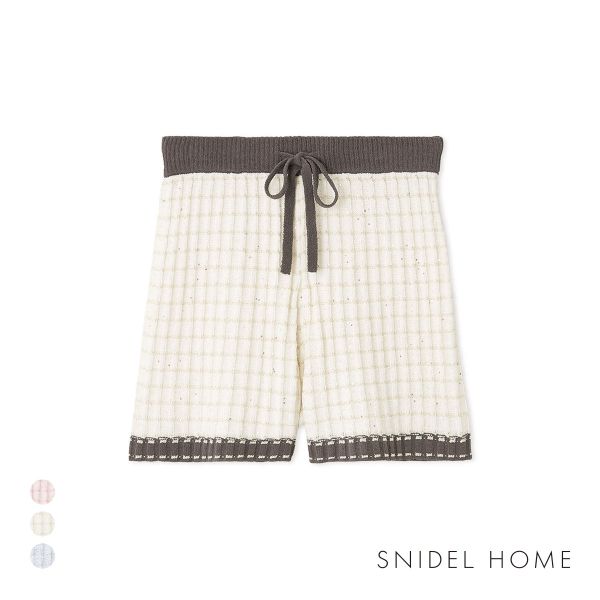 スナイデルホーム ラメニットツイードショートパンツ パジャマ ルームウェア SNIDEL HOME