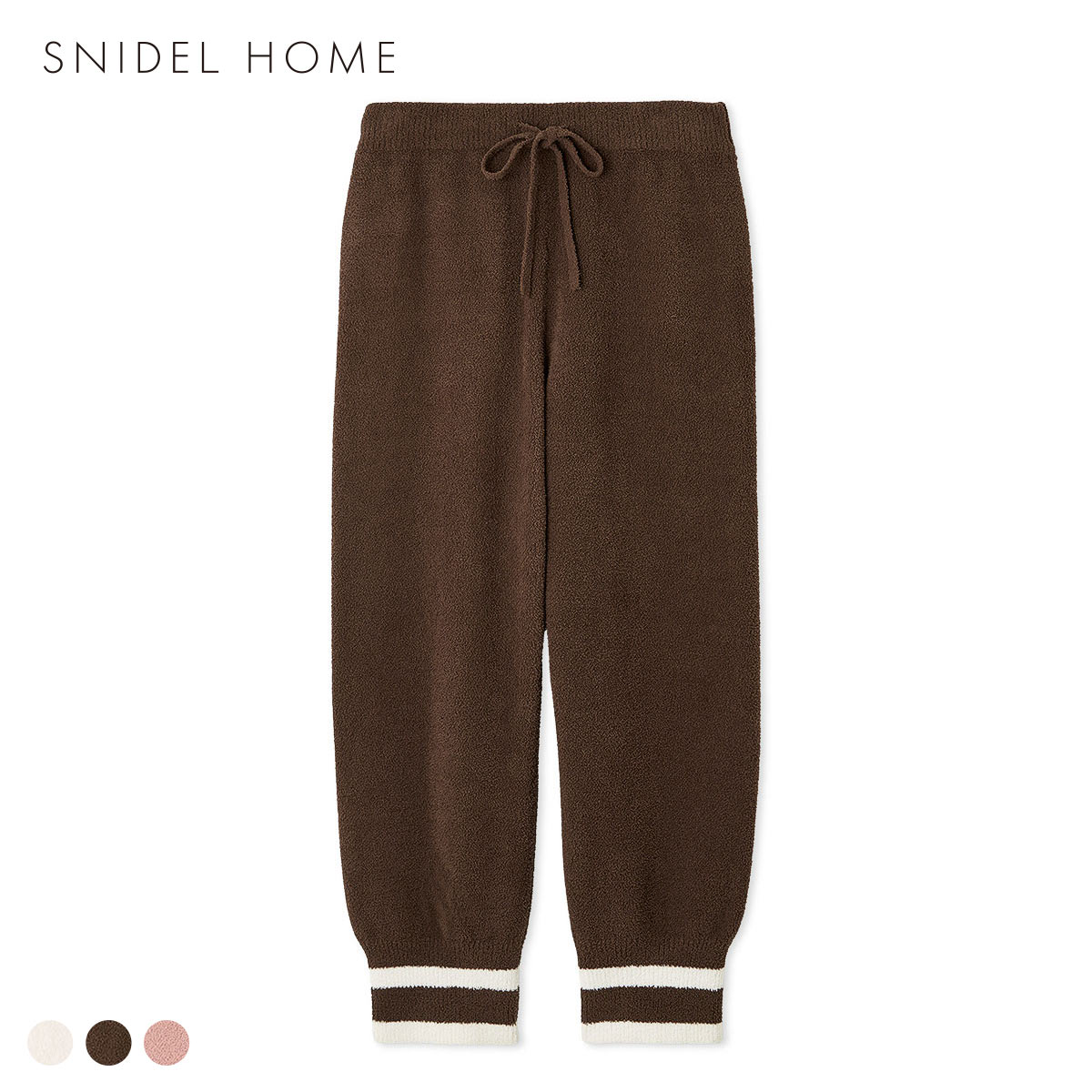 スナイデルホーム ラインニットロングパンツ SNIDEL HOME(BR-ブラウン-Free)