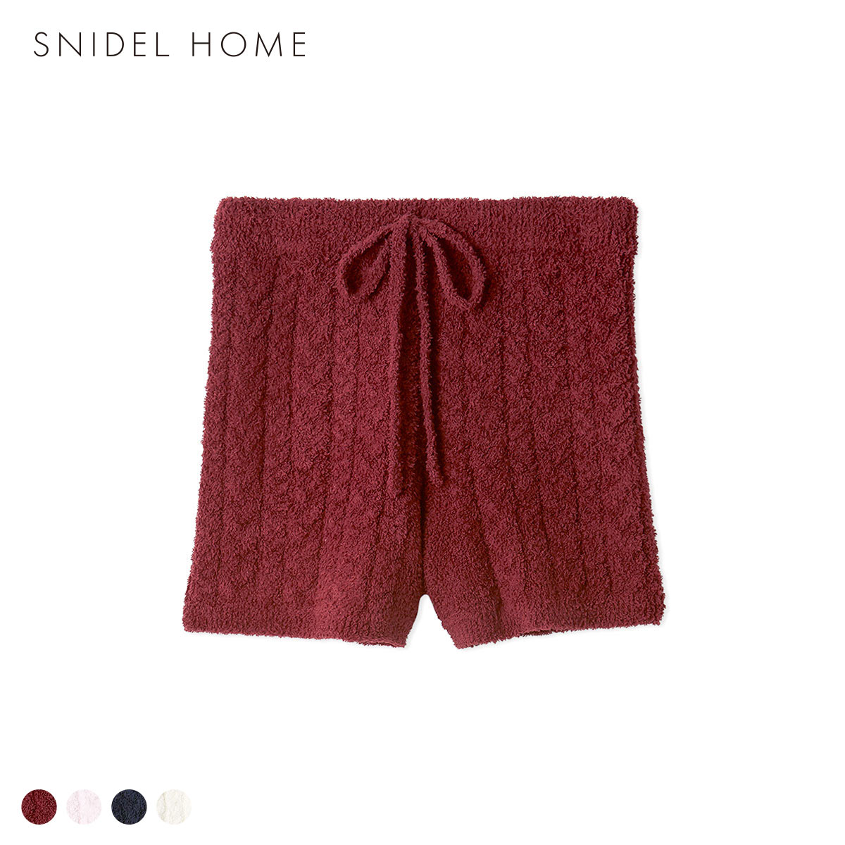 スナイデルホーム Steam Whip ケーブルショートパンツ パジャマ ルームウェア SNIDEL HOME HOLIDAY(RE-レッド-Free)