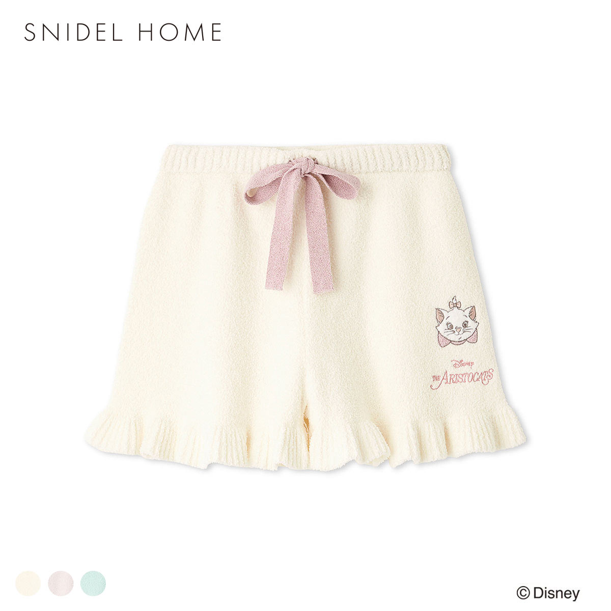 スナイデルホーム The Aristocats ニットショートパンツ 総柄ショートパンツ パジャマ ルームウェア SNIDEL HOME(IV-アイボリー-Free)