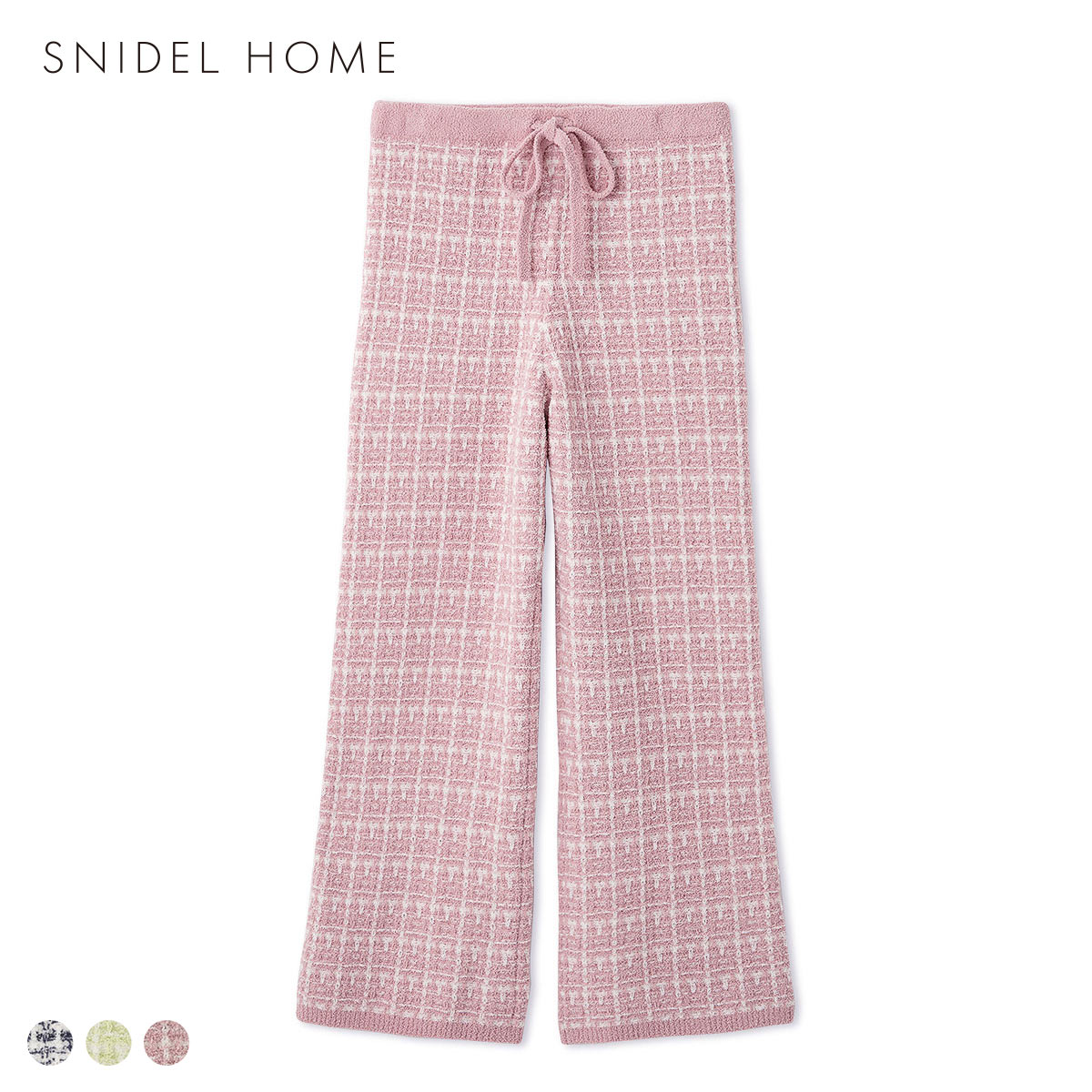 スナイデルホーム ツイードロングパンツ パジャマ ルームウェア SNIDEL HOME(PI-ピンク-Free)