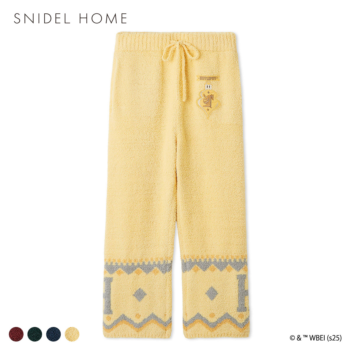 スナイデルホーム Harry Potter モチーフニットロングパンツ パジャマ ルームウェア ハリー・ポッター SNIDEL HOME(YE-イエロー-Free)