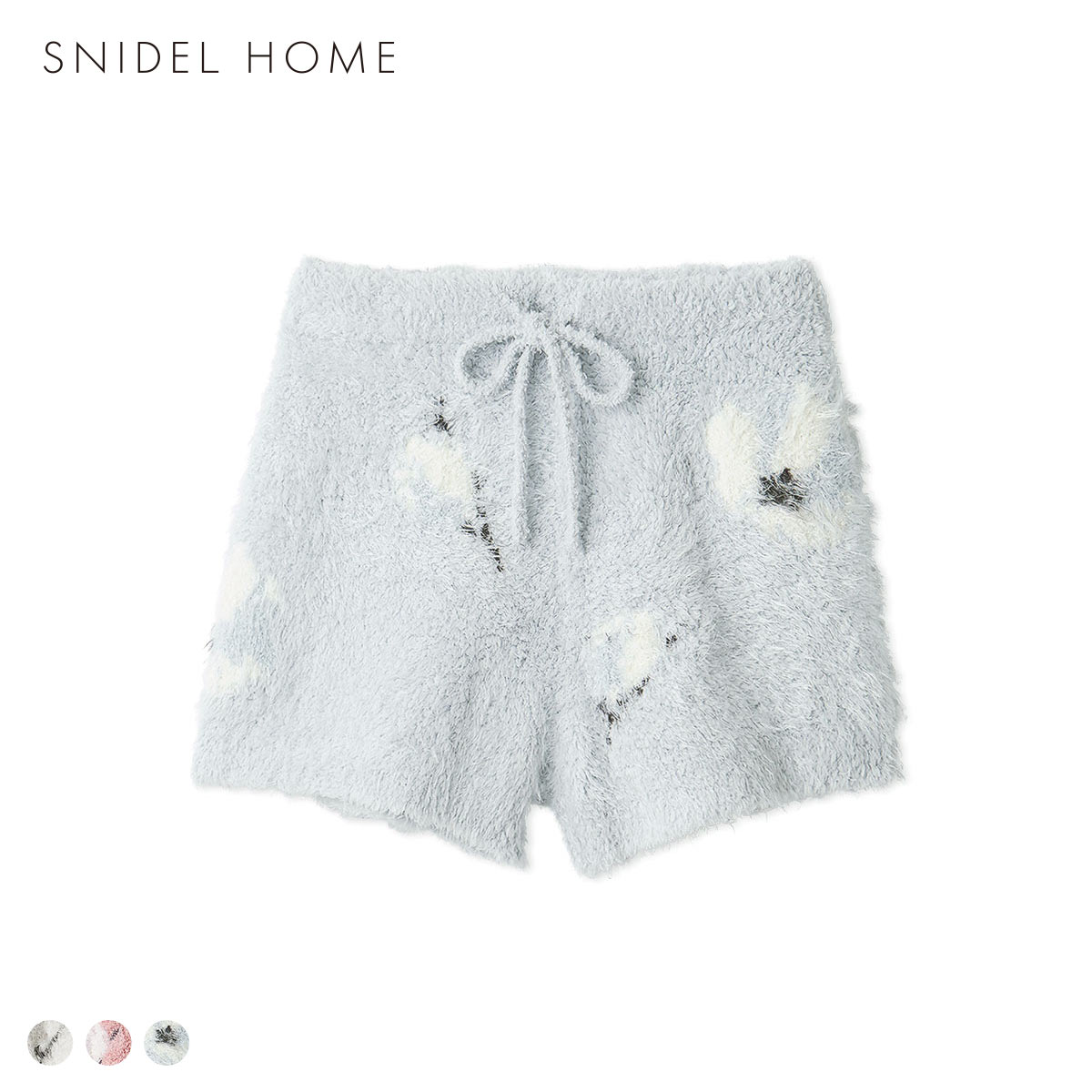 スナイデルホーム フラワージャガードニットショートパンツ SNIDEL HOME(LBU-薄ブルー-Free)