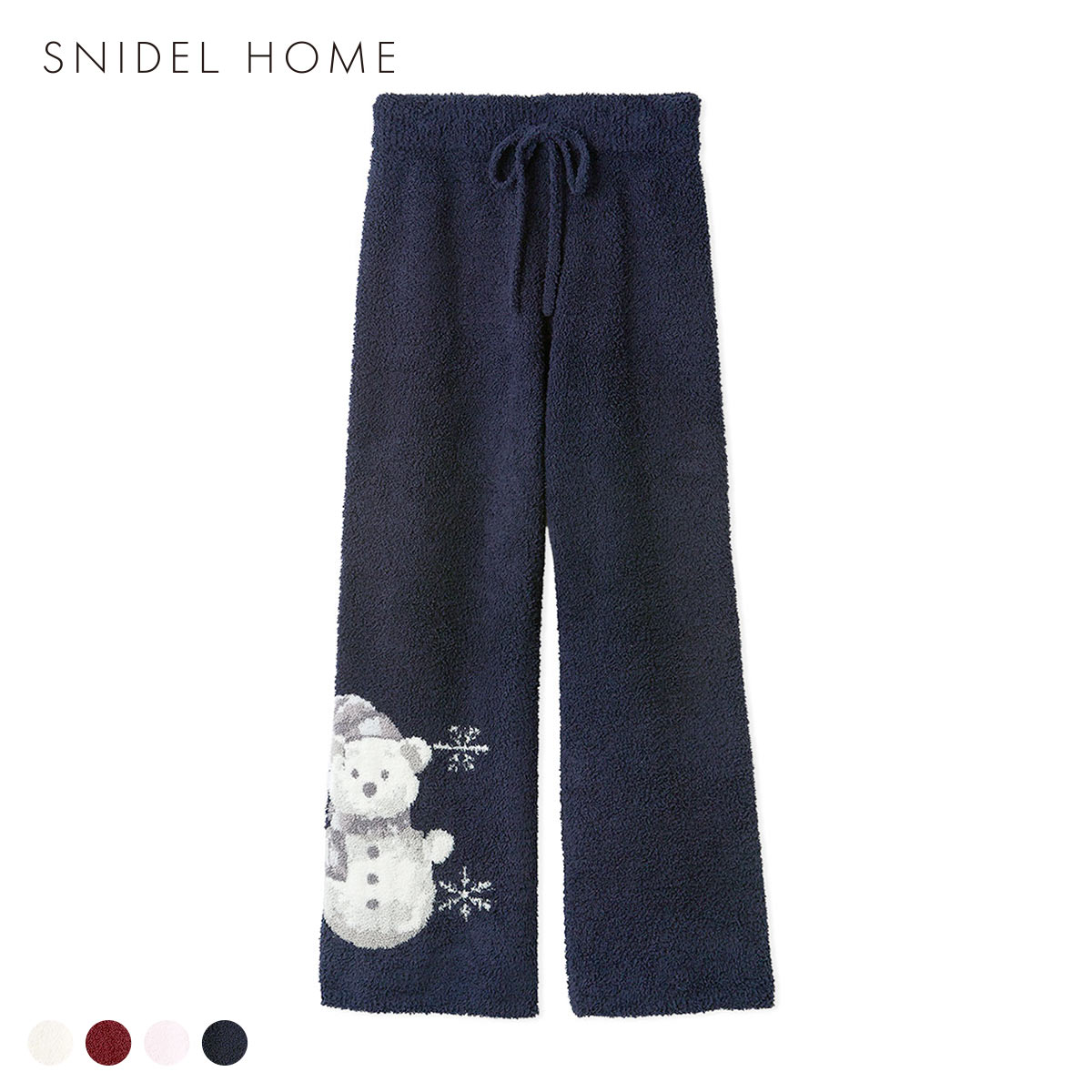 スナイデルホーム Steam Whip ホリデーベアジャガードロングパンツ パジャマ ルームウェア SNIDEL HOME HOLIDAY(NV-ネイビー-Free)