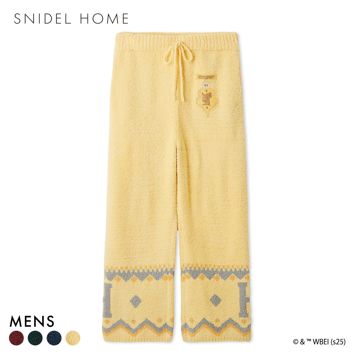 スナイデルホーム メンズ Mens Harry Potter ニットロングパンツ パジャマ ルームウェア ハリー・ポッター SNIDEL HOME(YE-イエロー-Free)