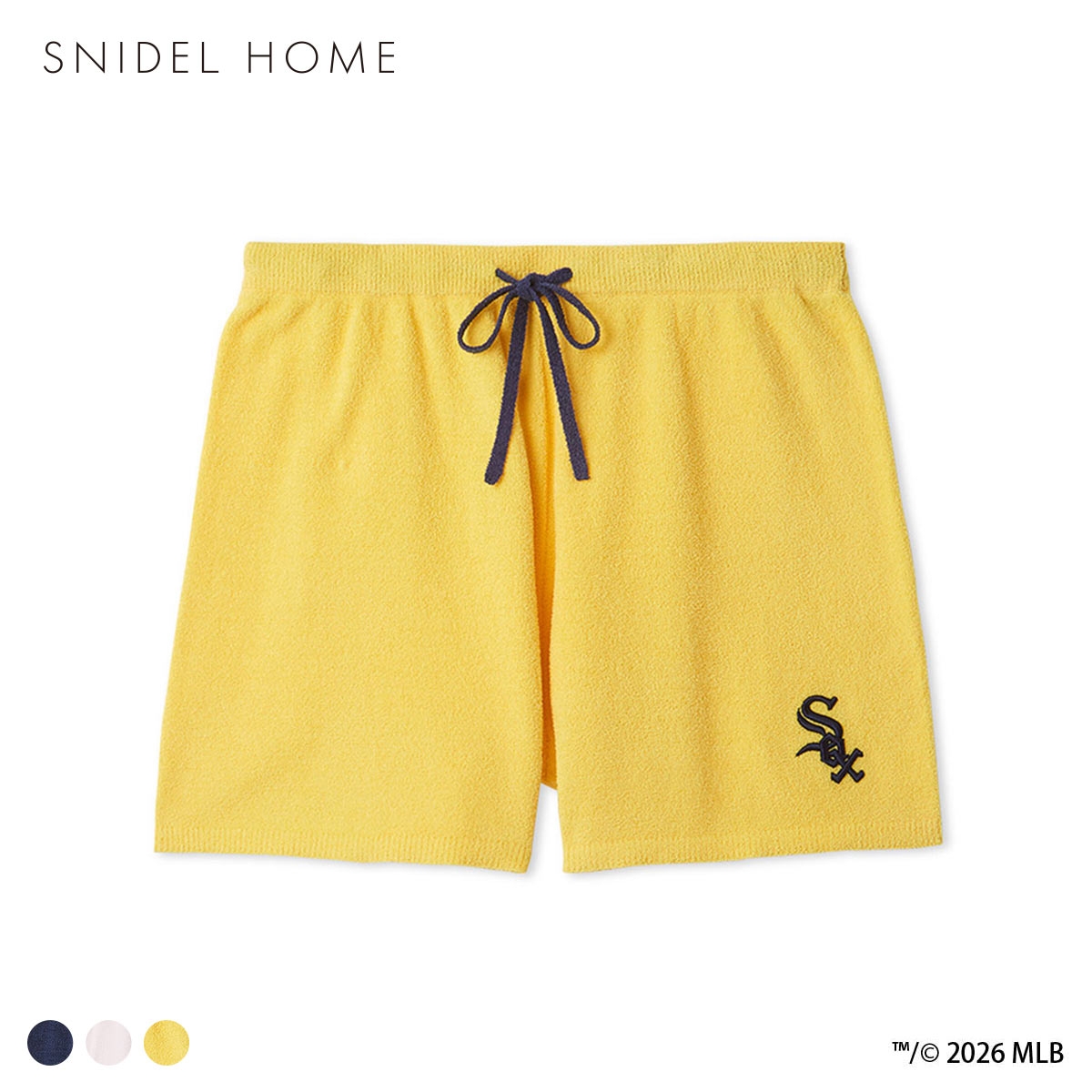 スナイデルホーム MLB ニットショートパンツ パジャマ ルームウェア SNIDEL HOME(YE-イエロー-Free)