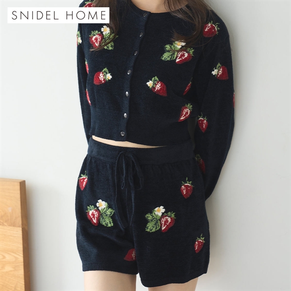 スナイデルホーム ストロベリーニットショートパンツ ルームウェア SNIDEL HOME