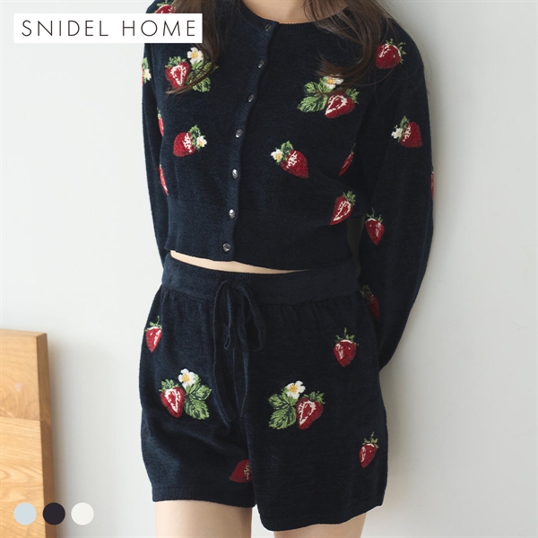 スナイデルホーム ストロベリーニットショートパンツ ルームウェア SNIDEL HOME