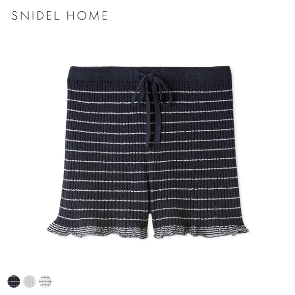 スナイデルホーム ボーダーリブショートパンツ パジャマ ルームウェア SNIDEL HOME