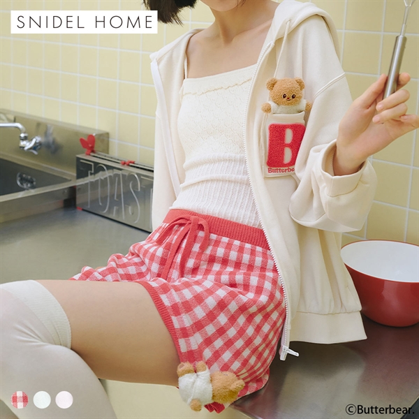 スナイデルホーム BUTTERBEAR ニットショートパンツ バターベア パジャマ ルームウェア SNIDEL HOME