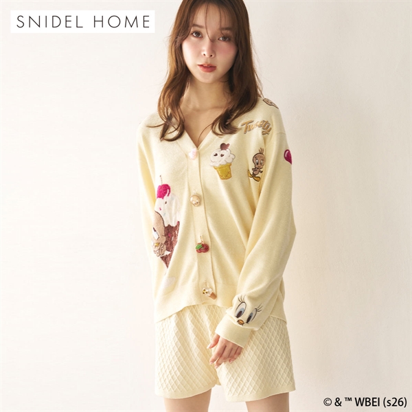 スナイデルホーム Tweety ワッフルコーンニットショートパンツ ルームウェア パジャマ SNIDEL HOME