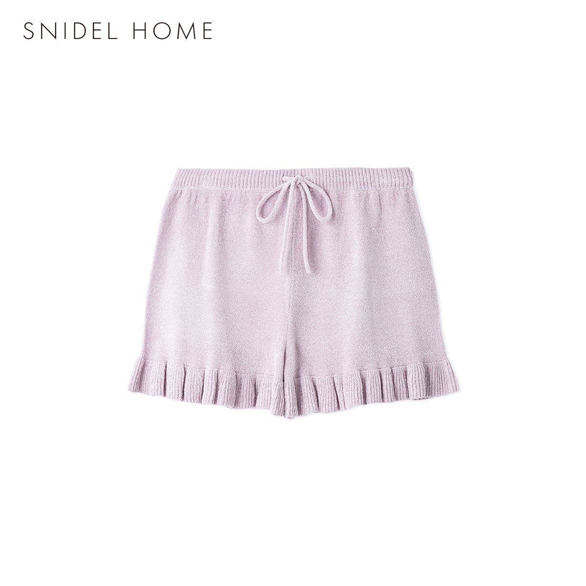 スナイデルホーム ニットフリルショートパンツ パジャマ ルームウェア SNIDEL HOME(LV-ラベンダー-Free)