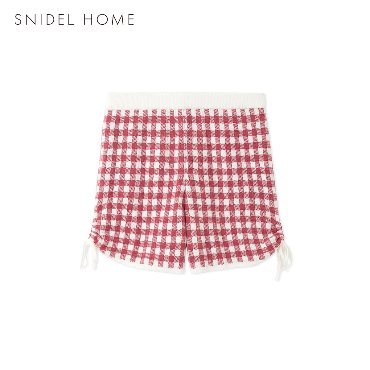 スナイデルホーム ギンガムニットショートパンツ ルームウェア パジャマ SNIDEL HOME(WH-ホワイト-Free)