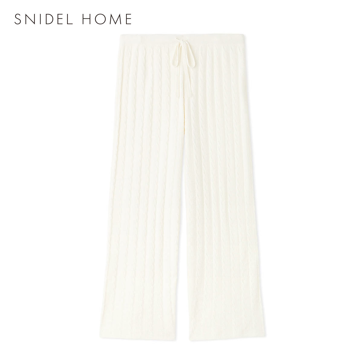 スナイデルホーム Creamy ケーブルニットロングパンツ パジャマ ルームウェア SNIDEL HOME(IV-アイボリー-Free)
