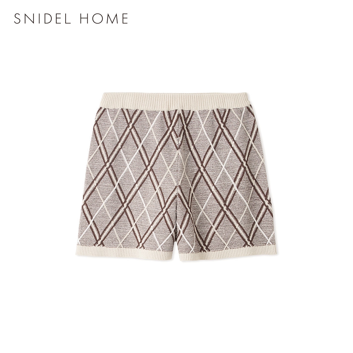 スナイデルホーム ニットチェックショートパンツ パジャマ ルームウェア SNIDEL HOME(IV-アイボリー-Free)