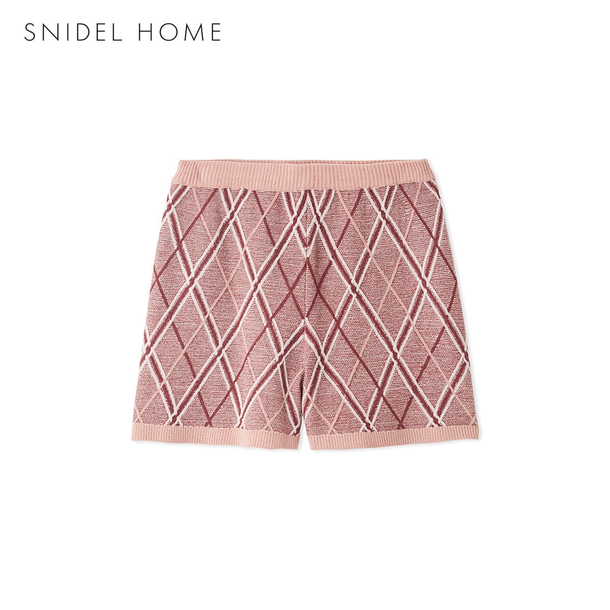 スナイデルホーム ニットチェックショートパンツ パジャマ ルームウェア SNIDEL HOME(PI-ピンク-Free)
