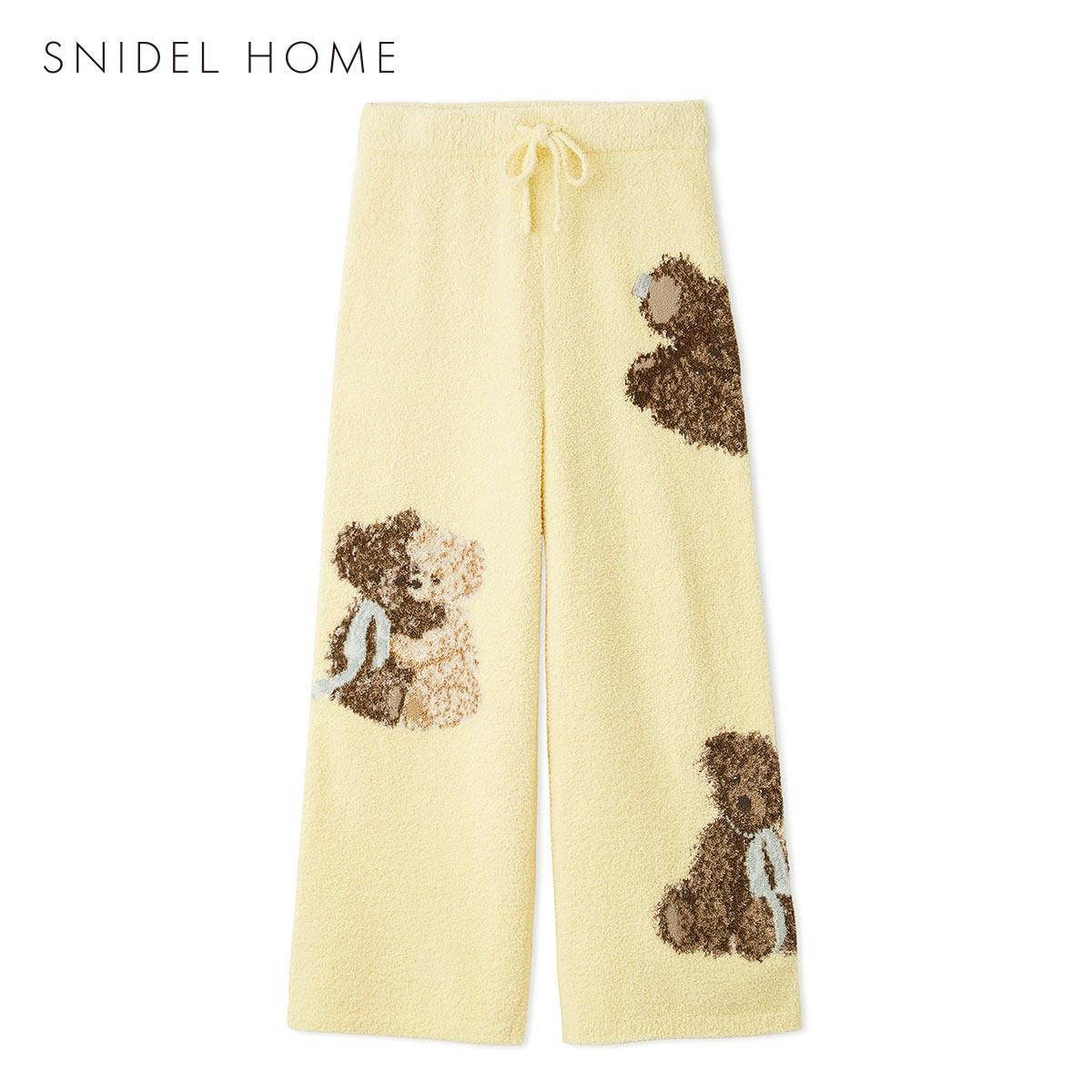 スナイデルホーム ベアニットロングパンツ パジャマ ルームウェア SNIDEL HOME(YE-イエロー-Free)