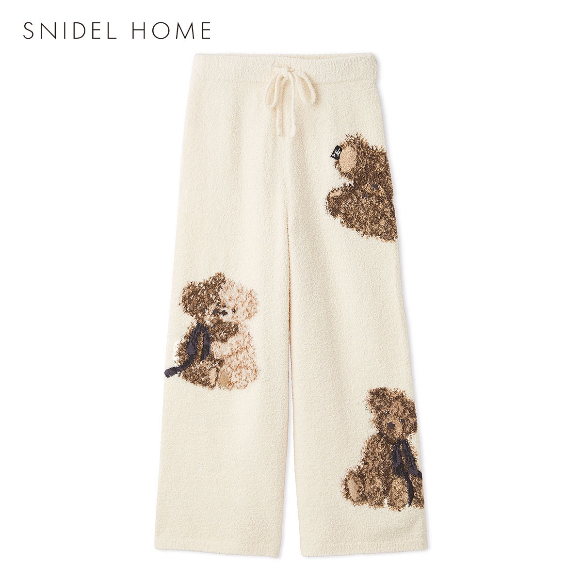 スナイデルホーム ベアニットロングパンツ パジャマ ルームウェア SNIDEL HOME(IV-アイボリー-Free)