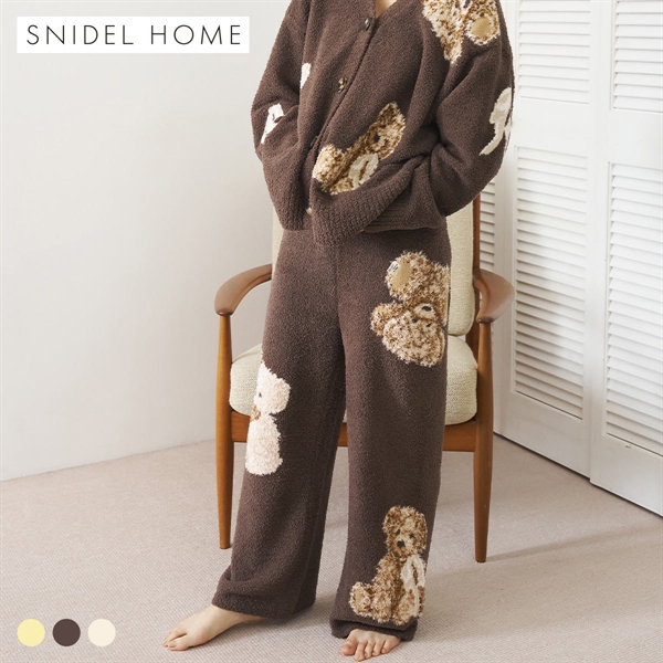 スナイデルホーム ベアニットロングパンツ パジャマ ルームウェア SNIDEL HOME