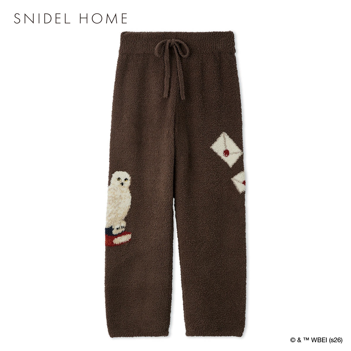 スナイデルホーム ハリー・ポッター Milcrea モチーフニットロングパンツ パジャマ ルームウェア SNIDEL HOME Harry Potter(BR-ブラウン-Free)