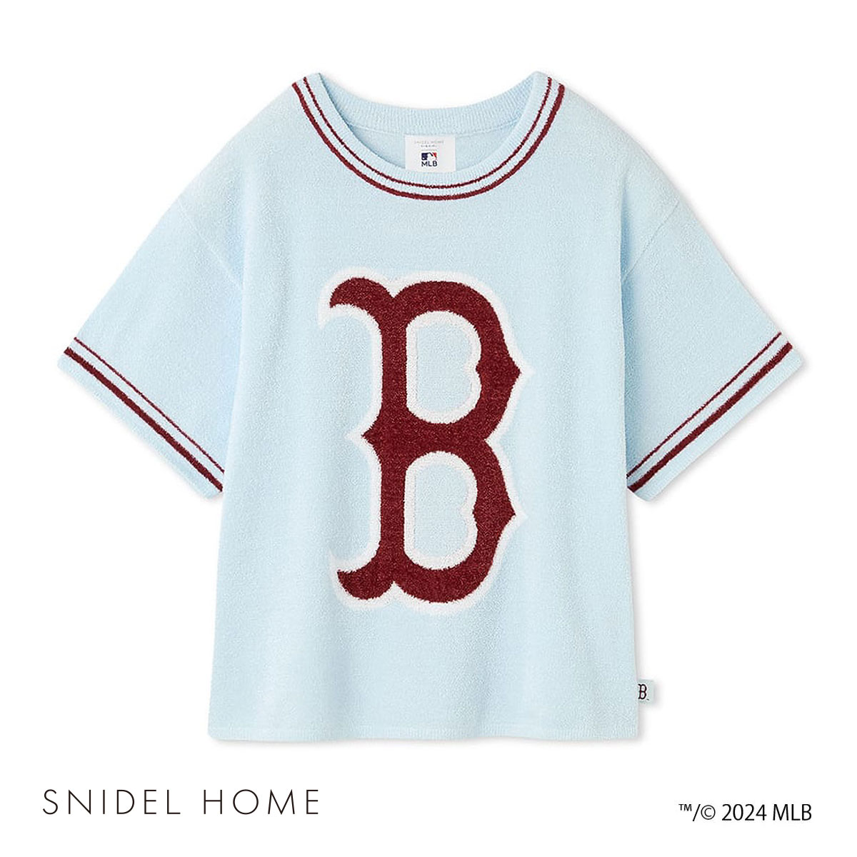 スナイデルホーム SNIDEL HOME 【MLB】ニットプルオーバー ルームウェア パジャマ(LBU-薄ブルー-Free)