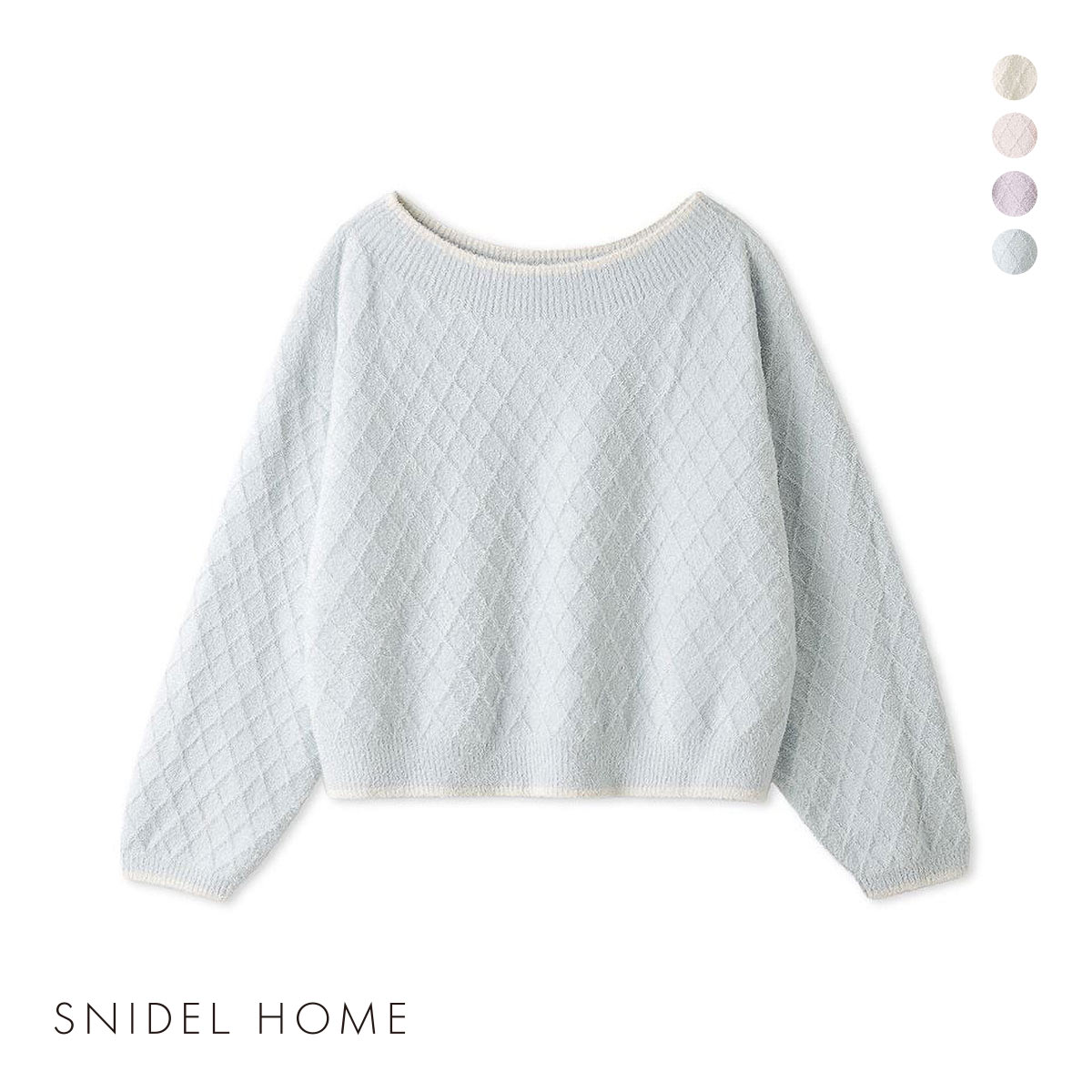 スナイデルホーム 柄編みプルオーバー パジャマ ルームウェア SNIDEL HOME(LBU-薄ブルー-Free)