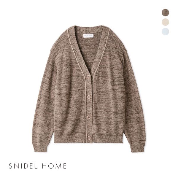 スナイデルホーム メランジパイピングカーディガン パジャマ ルームウェア SNIDEL HOME