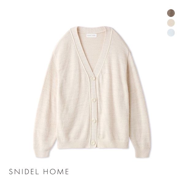 スナイデルホーム メランジパイピングカーディガン パジャマ ルームウェア SNIDEL HOME