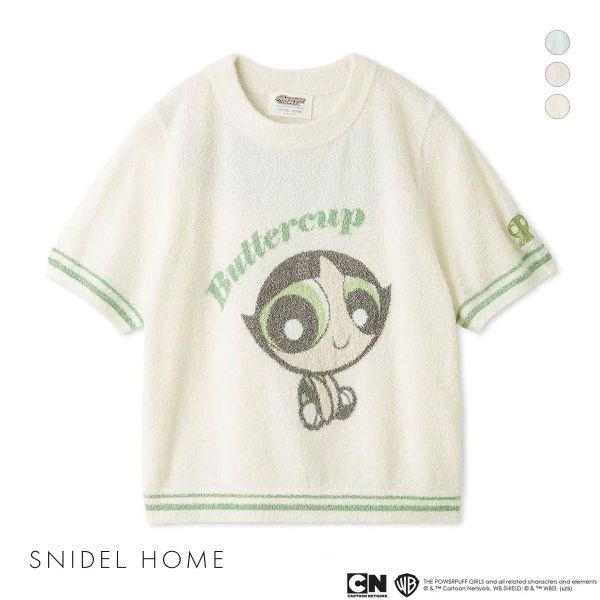 スナイデルホーム パワーパフ ガールズ ニットプルオーバー 半袖 パジャマ ルームウェア The Powerpuff Girls SNIDEL HOME