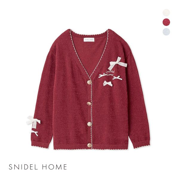スナイデルホーム リボンカーディガン ルームウェア パジャマ SNIDEL HOME