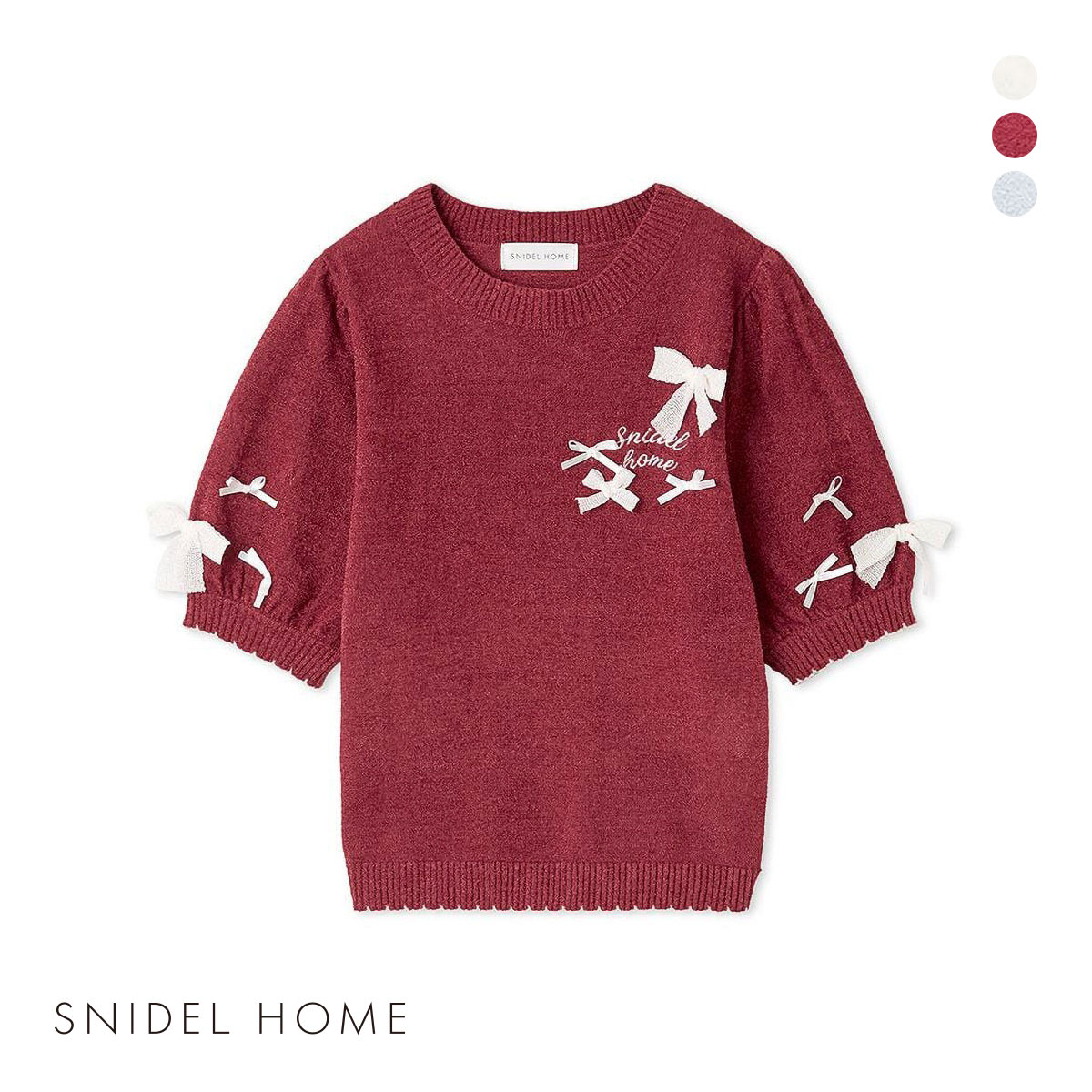 スナイデルホーム リボンプルオーバー パジャマ ルームウェア SNIDEL HOME(RE-レッド-Free)