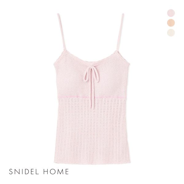 スナイデルホーム クロシェキャミソール パジャマ ルームウェア カップ付き SNIDEL HOME