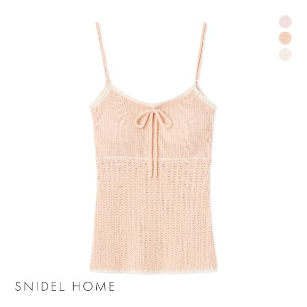 スナイデルホーム クロシェキャミソール パジャマ ルームウェア カップ付き SNIDEL HOME