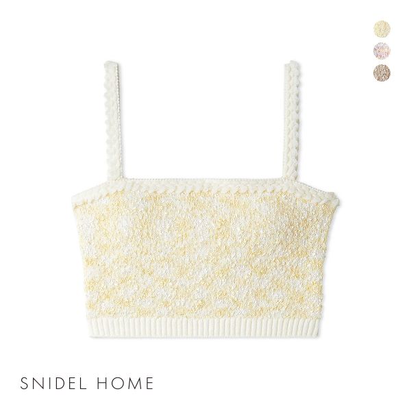 スナイデルホーム ツイードニットキャミソール カップ付き パジャマ ルームウェア SNIDEL HOME