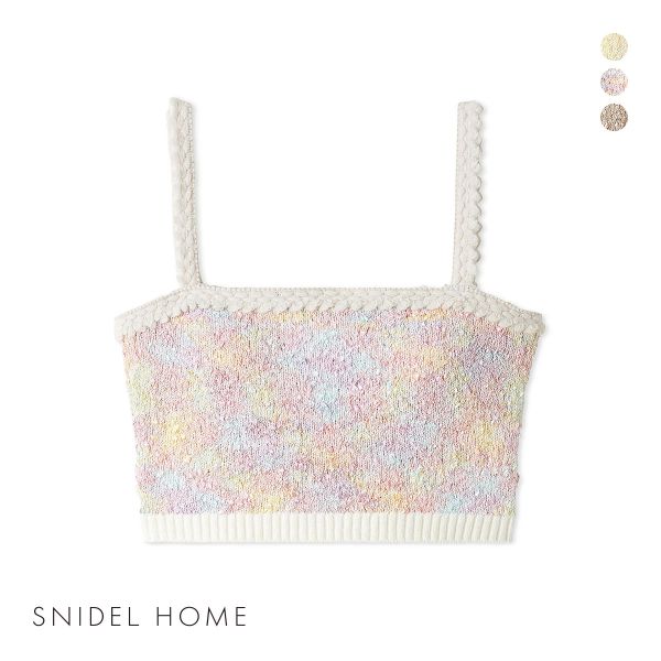 スナイデルホーム ツイードニットキャミソール カップ付き パジャマ ルームウェア SNIDEL HOME