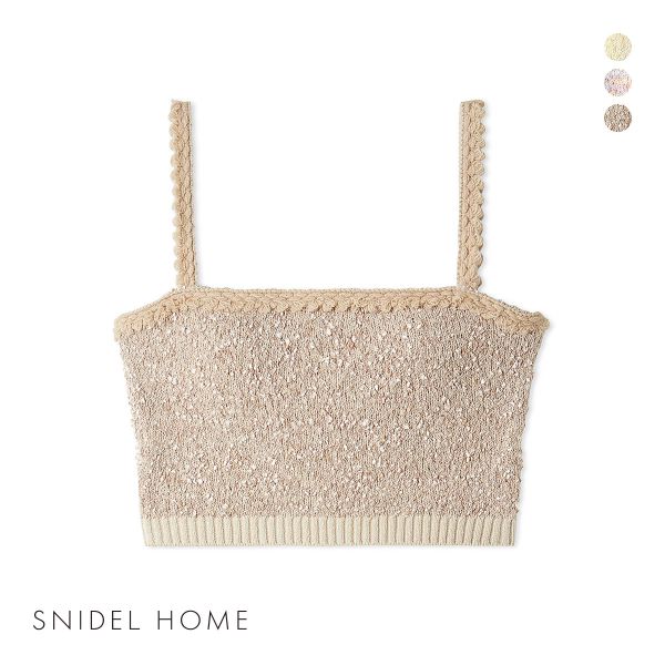 スナイデルホーム ツイードニットキャミソール カップ付き パジャマ ルームウェア SNIDEL HOME
