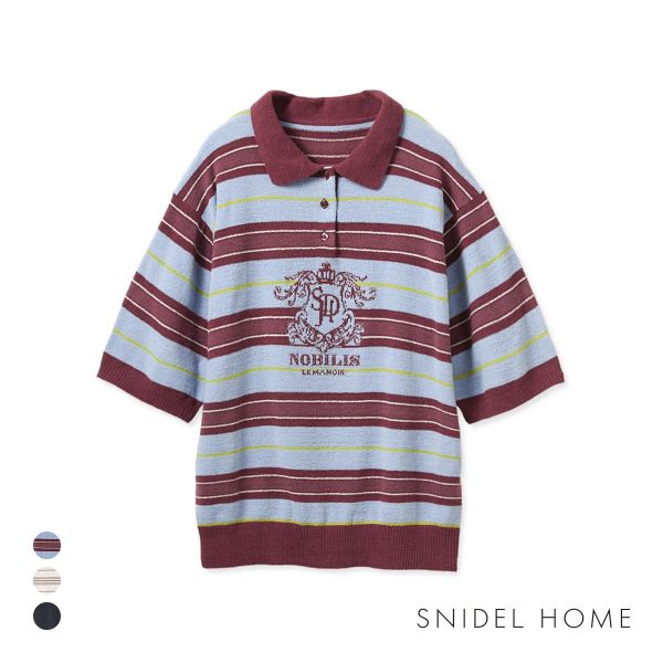 スナイデルホーム エンブレムニットポロシャツ SNIDEL HOME