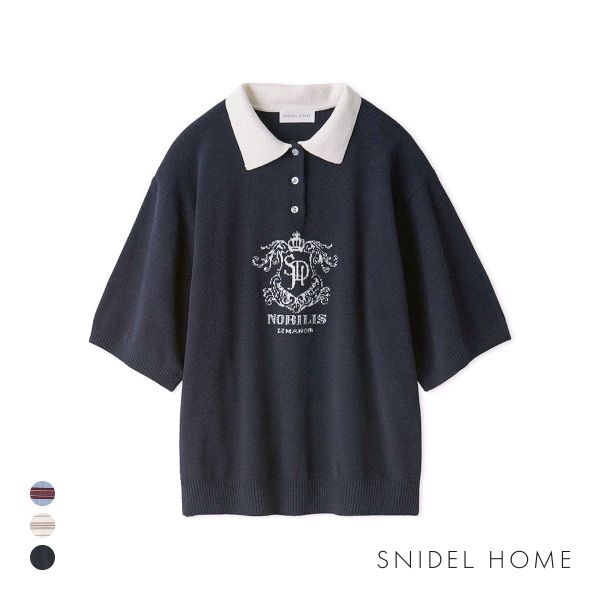 スナイデルホーム エンブレムニットポロシャツ SNIDEL HOME