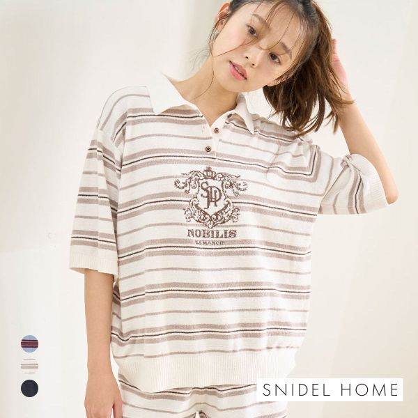 スナイデルホーム エンブレムニットポロシャツ SNIDEL HOME