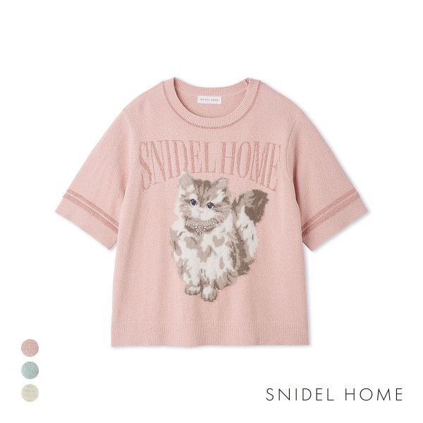 スナイデルホーム CATラメニットプルオーバー SNIDEL HOME