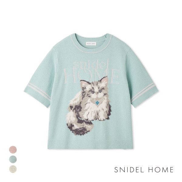 スナイデルホーム CATラメニットプルオーバー SNIDEL HOME