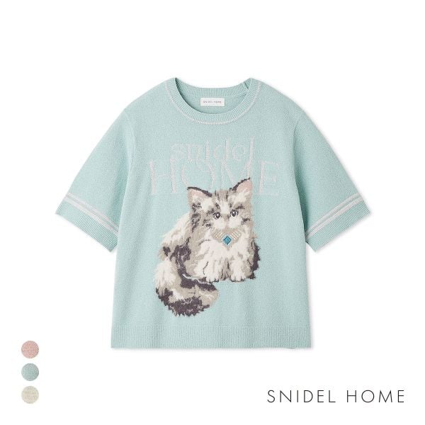 スナイデルホーム CATラメニットプルオーバー SNIDEL HOME