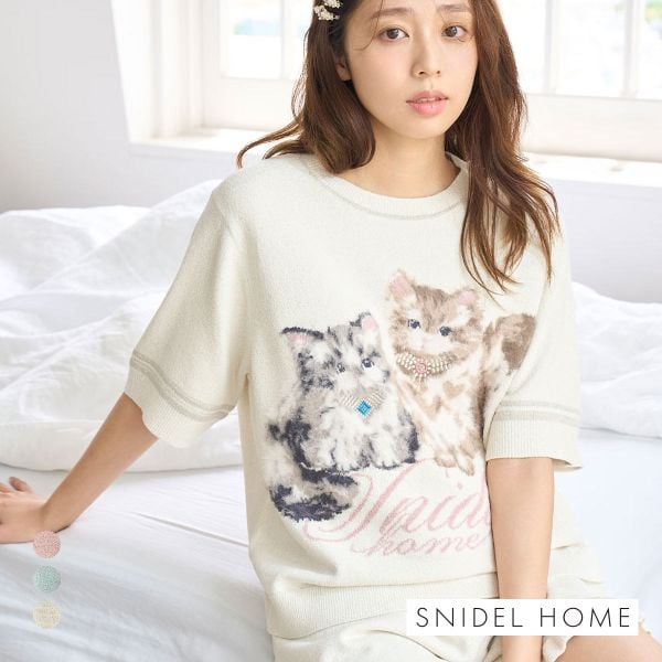 スナイデルホーム CATラメニットプルオーバー SNIDEL HOME