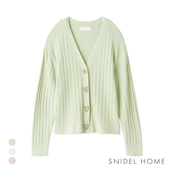 スナイデルホーム Creamy ハートボタンカーディガン SNIDEL HOME