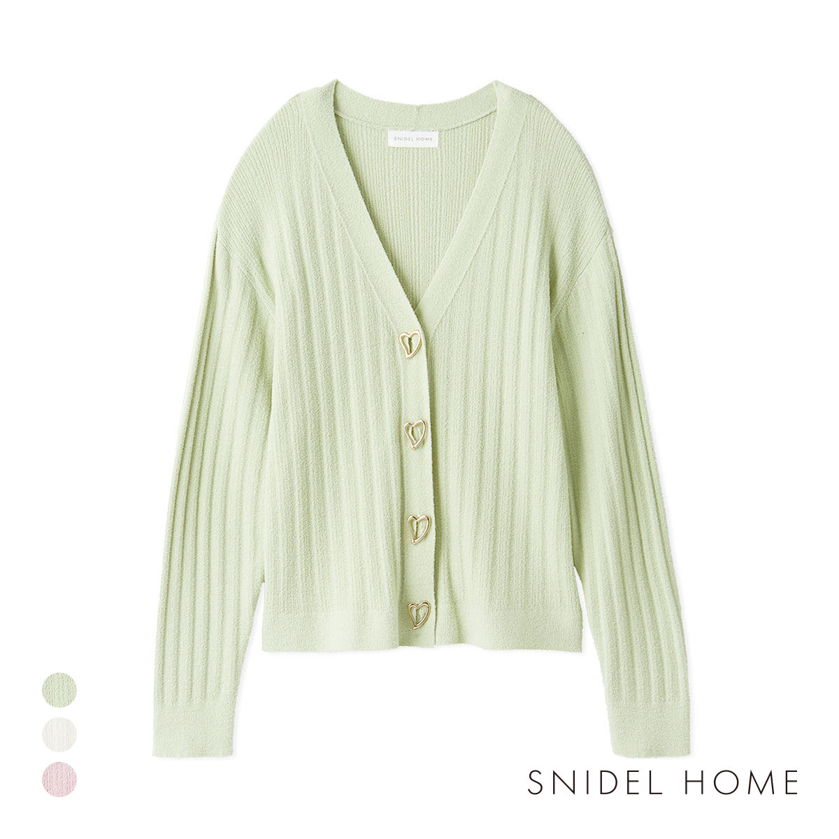 スナイデルホーム Creamy ハートボタンカーディガン SNIDEL HOME(MI-ミント-Free)