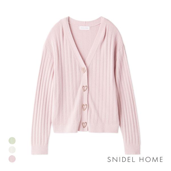 スナイデルホーム Creamy ハートボタンカーディガン SNIDEL HOME