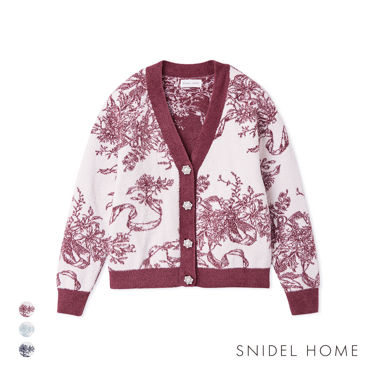 スナイデルホーム 5th Anniversary ジュイジャガードカーディガン SNIDEL HOME(BUR-バーガンディ-Free)